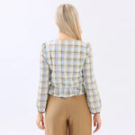 Checked Linen Shirt For Women Image