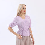 Plain Linen Shirt For Women Image