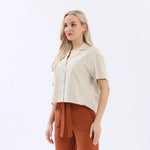 Plain Linen Shirt For Women Image