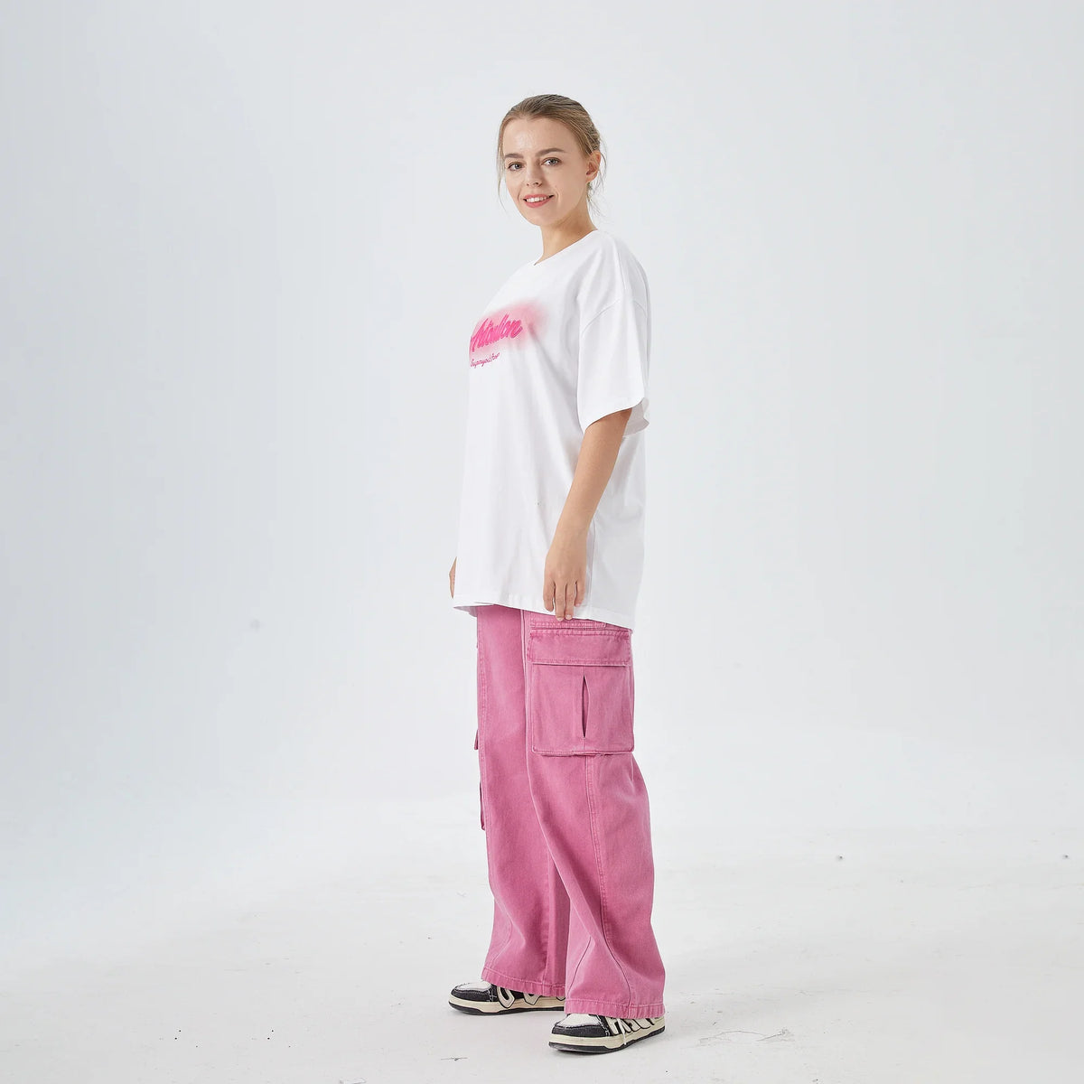 wide leg street look pants for women image