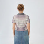 Striped Street Look Polo Shirt For Women Image