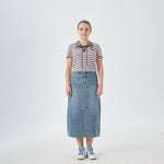 Striped Street Look Polo Shirt For Women Image