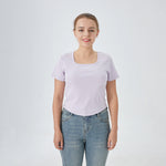 Purple Plain Street Look T.Shirt For Women Image