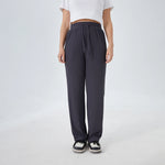 Dark Gray Wide-Leg Street Look Pants For Women Image