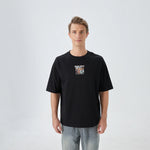 Black Printed Street Look T.Shirt For Men Image