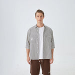 Striped Street Look Shirt For Men Gray Image