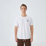 Bleached White Printed Street Look T.Shirt For Men Image