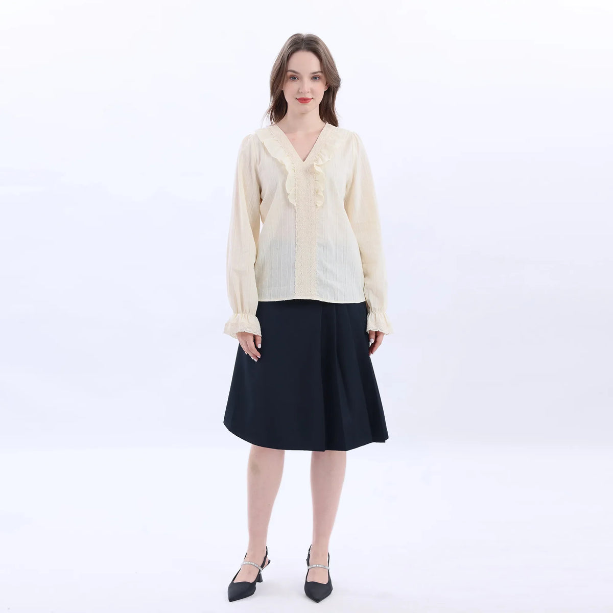 Jacquard Fashion Blouse For Women Image