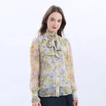 Yellow Floral Fashion Shirt For Women Image