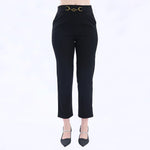 Black Straight-Leg Fashion Pants For Women Image