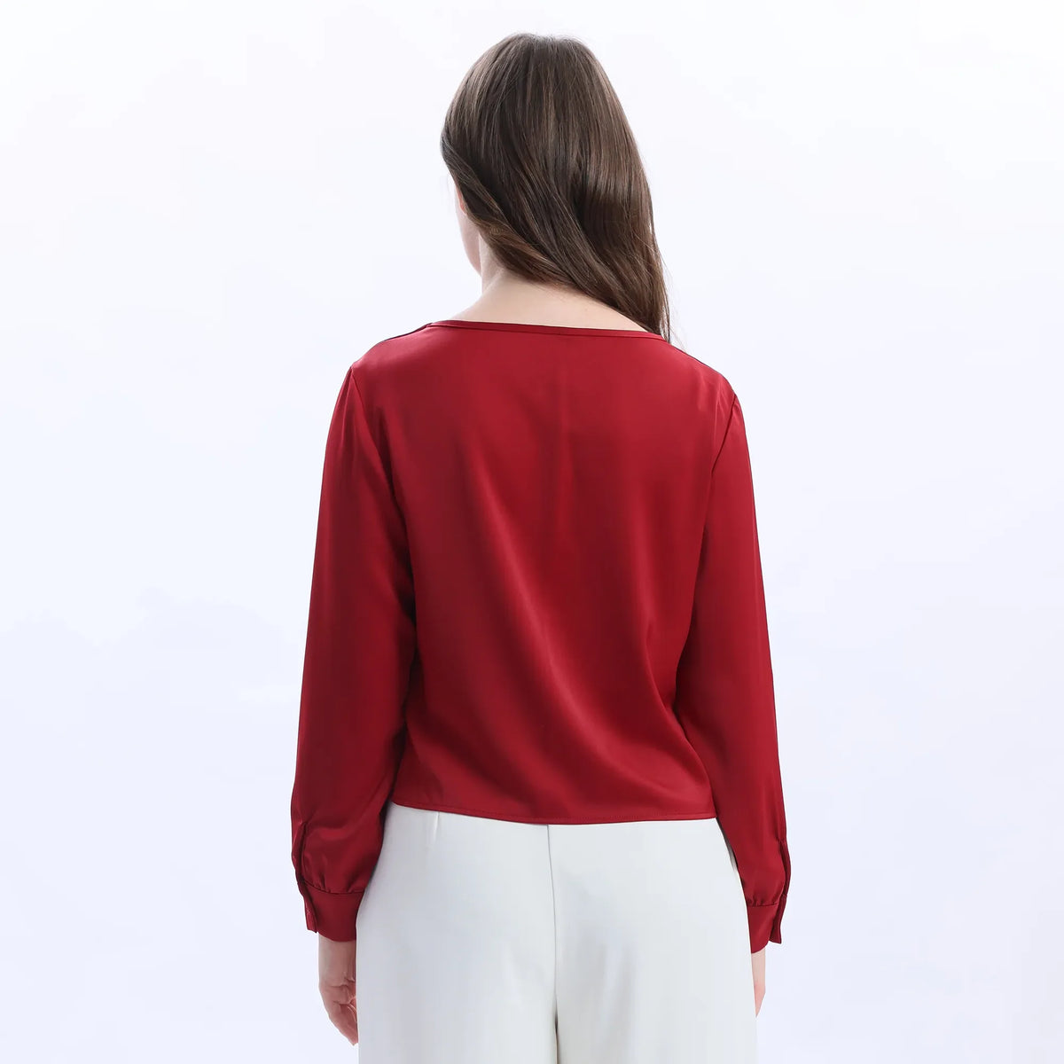 Plain Fashion Blouse For Women Image