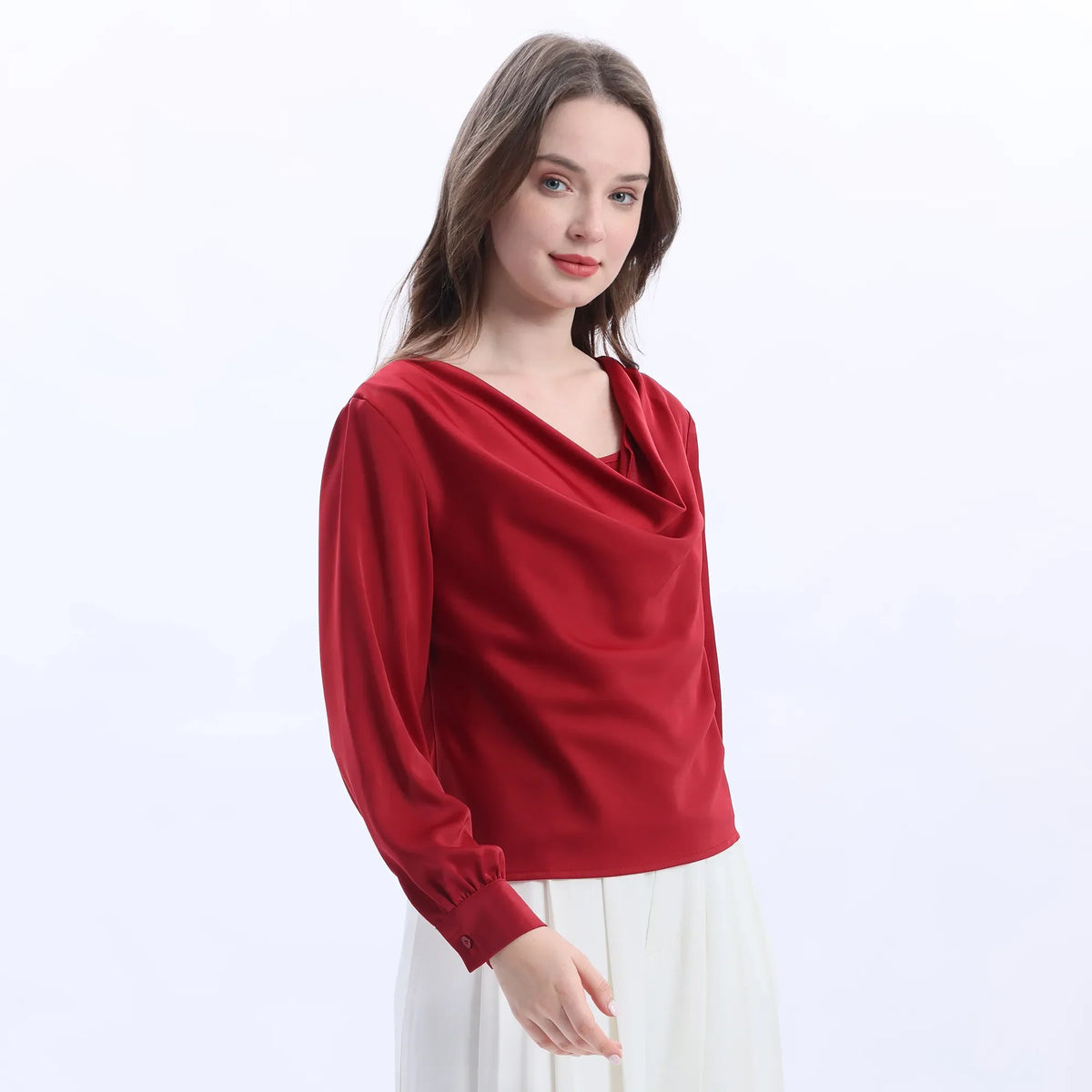 Plain Fashion Blouse For Women Image