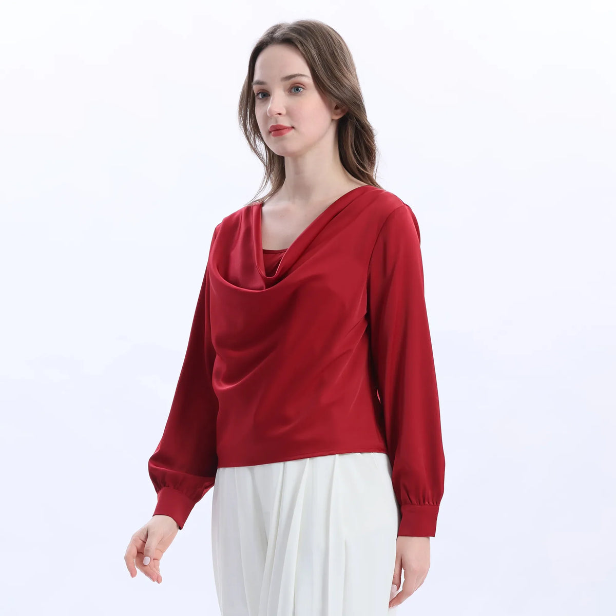 Plain Fashion Blouse For Women Image