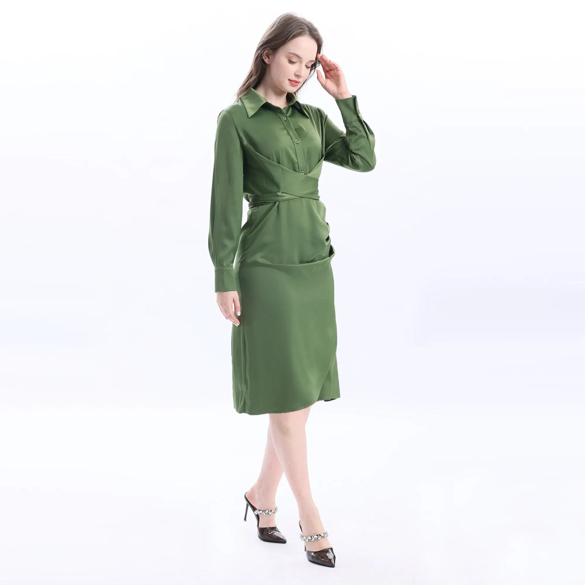 Collar Velvet Fashion Dress For Women