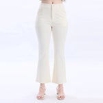 Bell-Bottom Fashion Pants For Women Off White Image