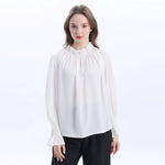White Puff Sleeve Fashion Blouse For Women Image