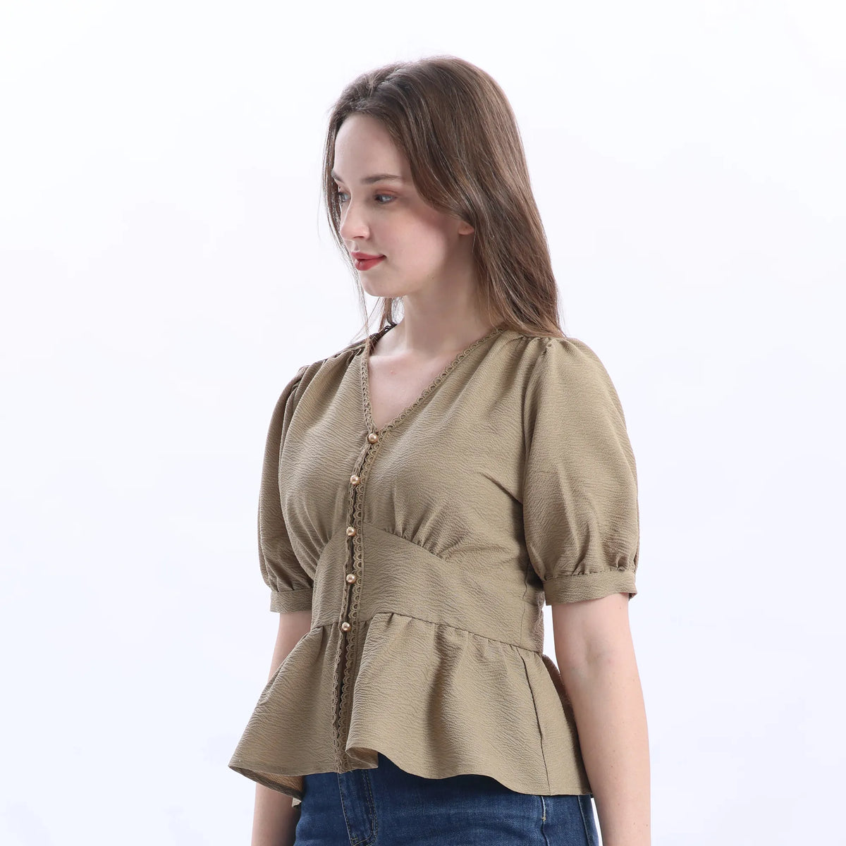 Jacquard Fashion Blouse For Women Image