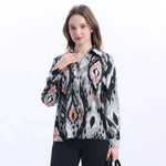 Black Printed Fashion Shirt For Women Image