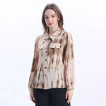 Coffee Printed Fashion Shirt For Women Image