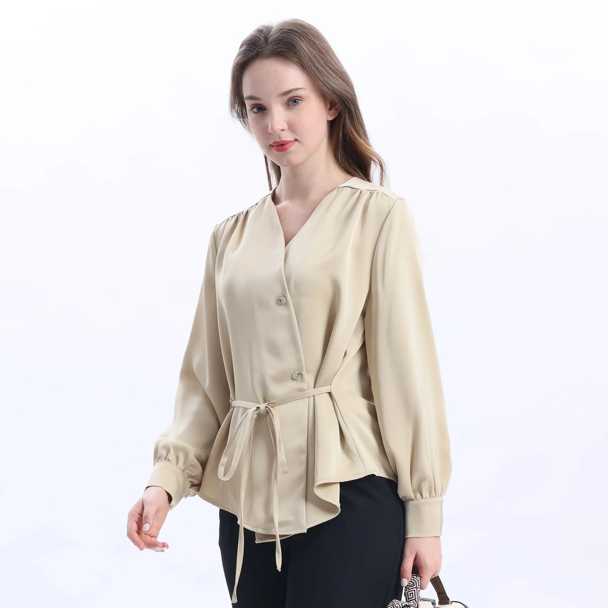 Plain Satin Shirt For Women