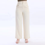 Beige Wide-Leg Fashion Pants For Women Image