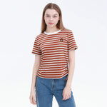 Khaki Pattern Street Look T.Shirt For Women Image