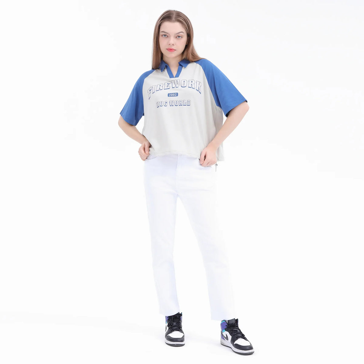 Printed Street Look Polo Shirt For Women Image