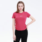 Maroon Embroidery Street Look T.Shirt For Women Image