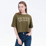 Green Printed Street Look T.Shirt For Women Image