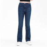 Bell-Bottom Street Look Pants For Women Jeans Blue Image