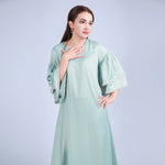 Beaded Galabia For Women Light Green Image