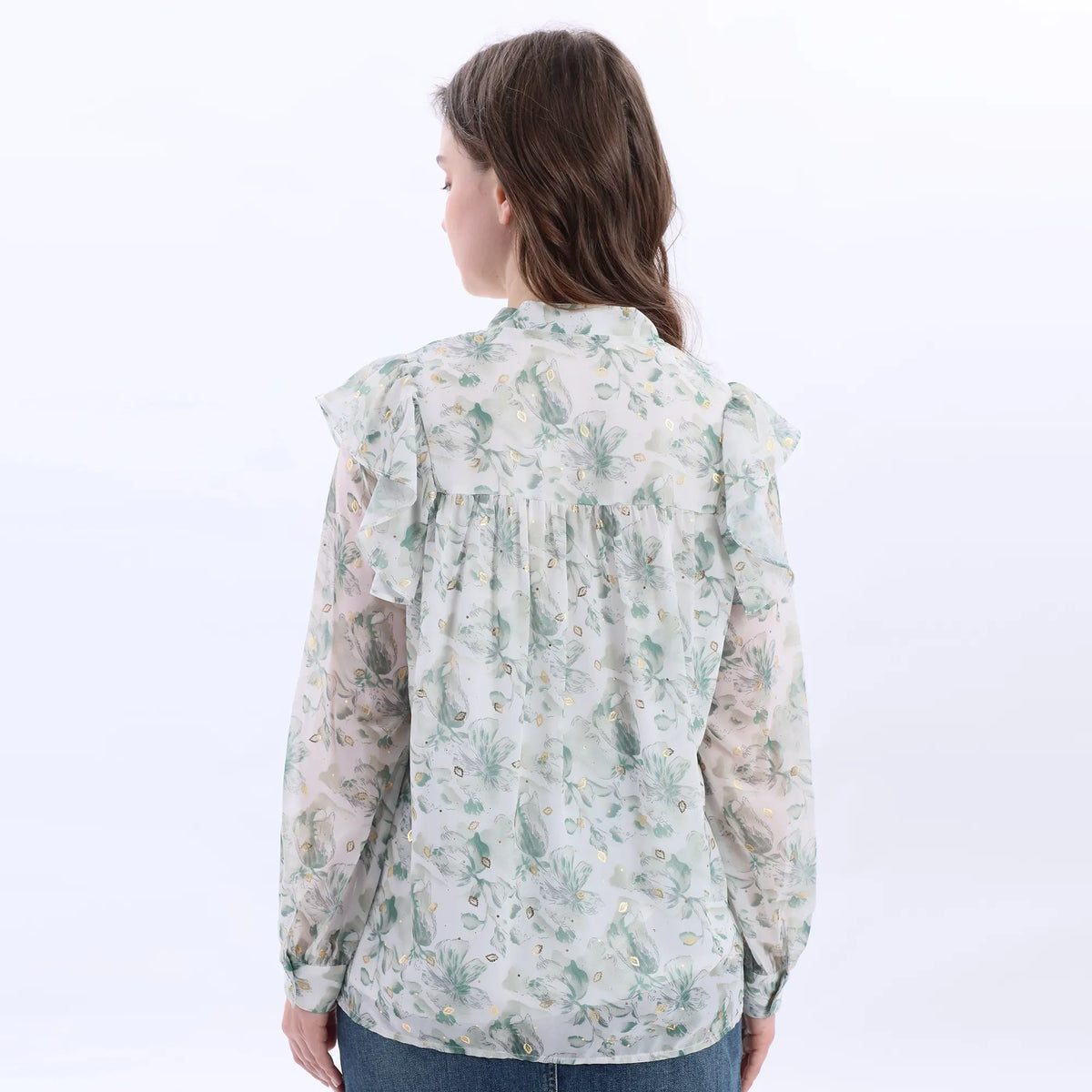 Floral Classic Shirt For Women