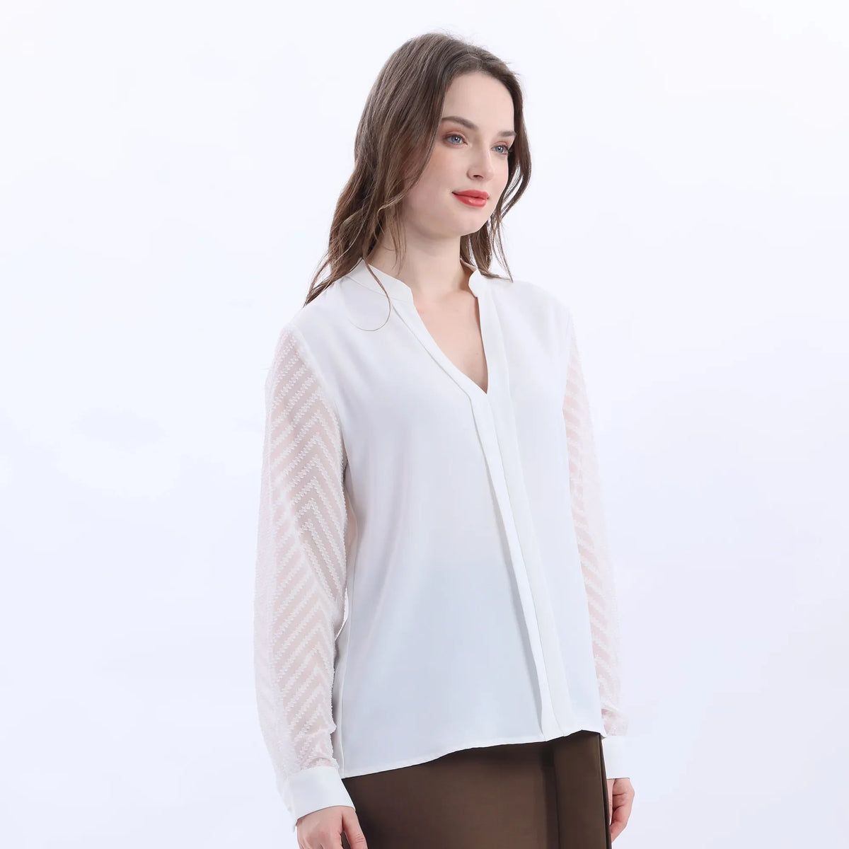 Jacquard Classic Blouse For Women Image