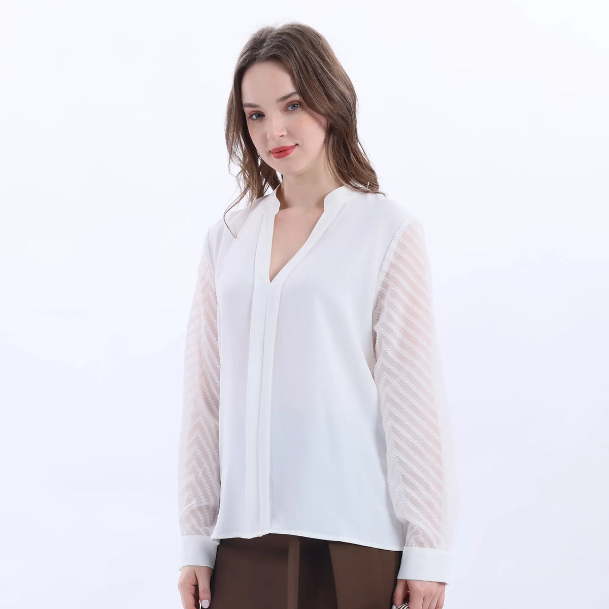 Jacquard Classic Blouse For Women Image