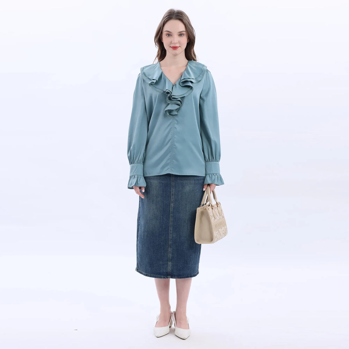 Plain Classic Blouse For Women Image