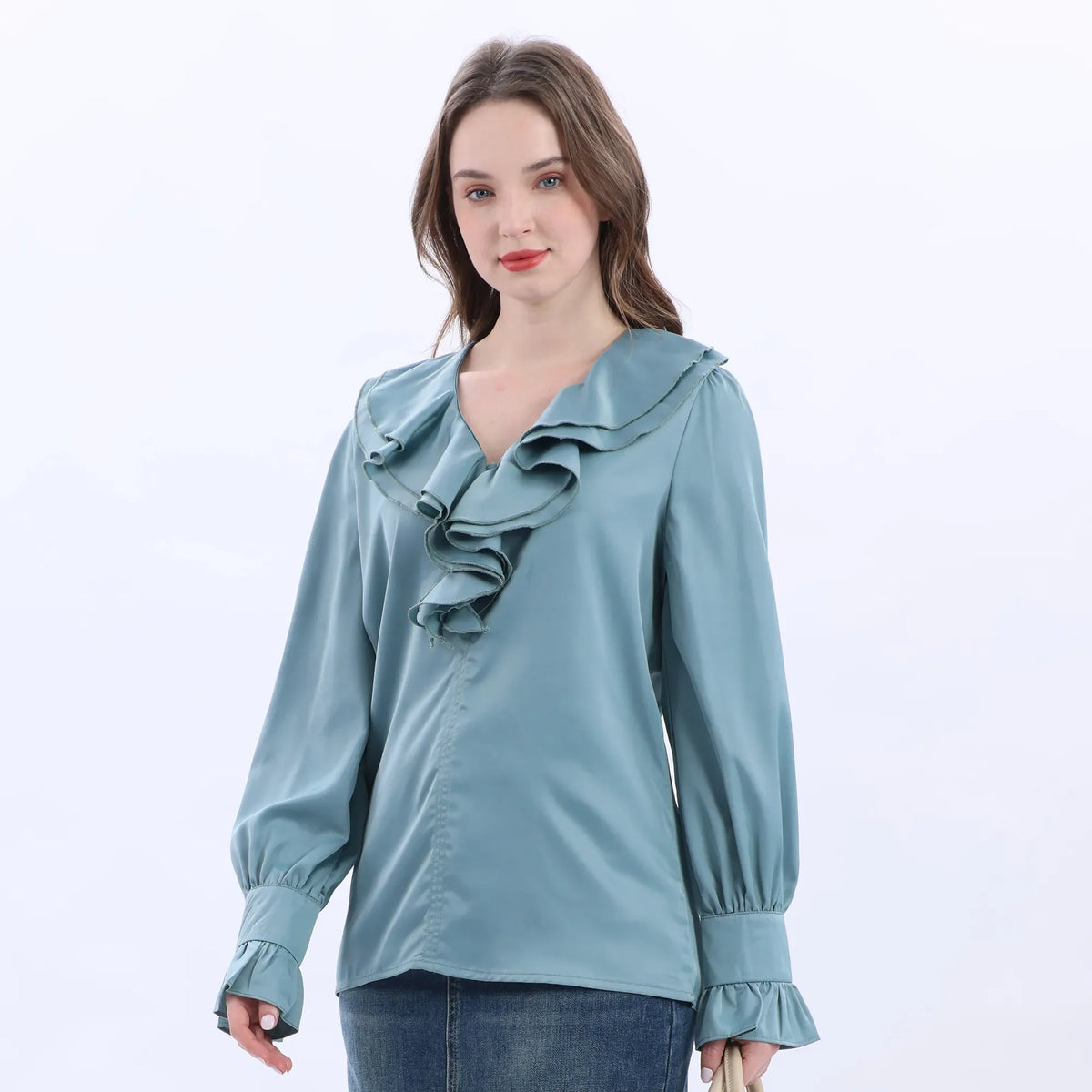 Plain Classic Blouse For Women Image