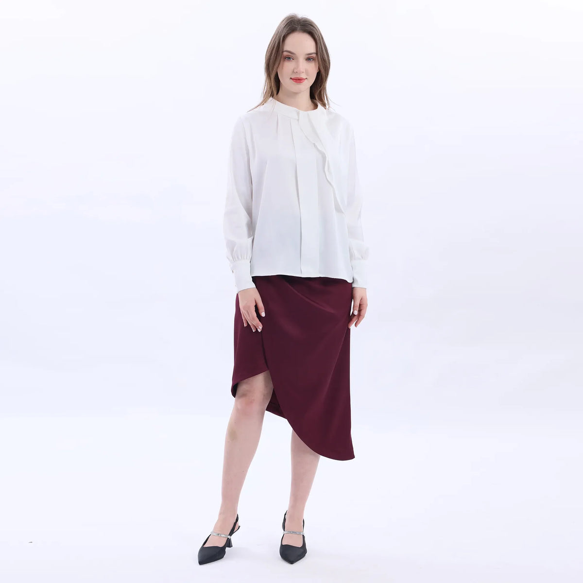 Plain Classic Blouse For Women Image