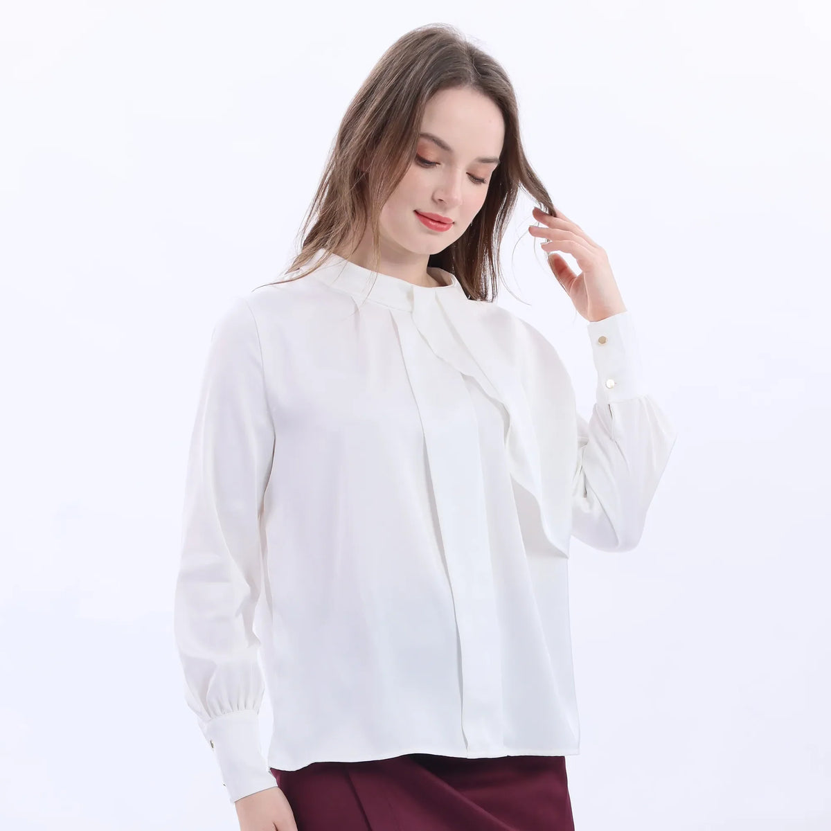 Plain Classic Blouse For Women Image