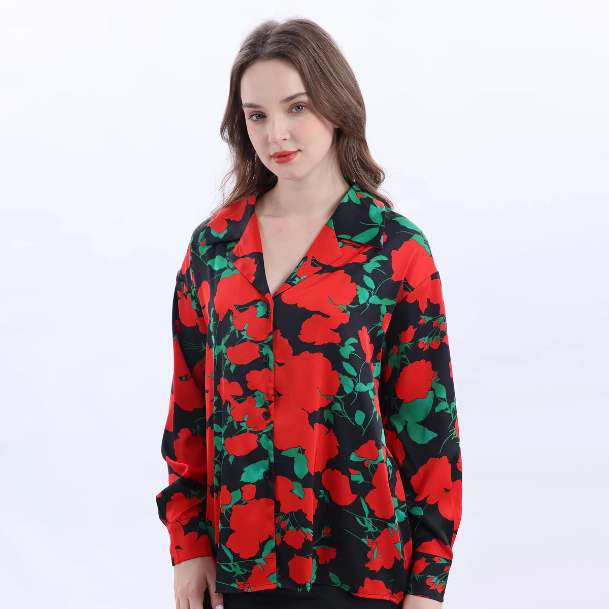 Floral Classic Shirt For Women