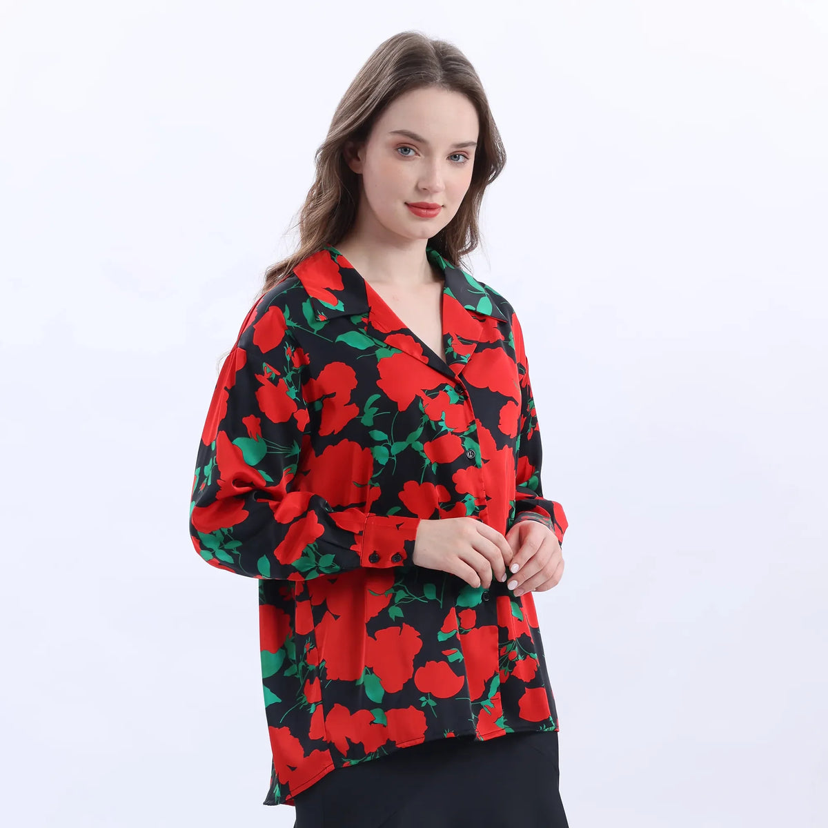 Floral Classic Shirt For Women