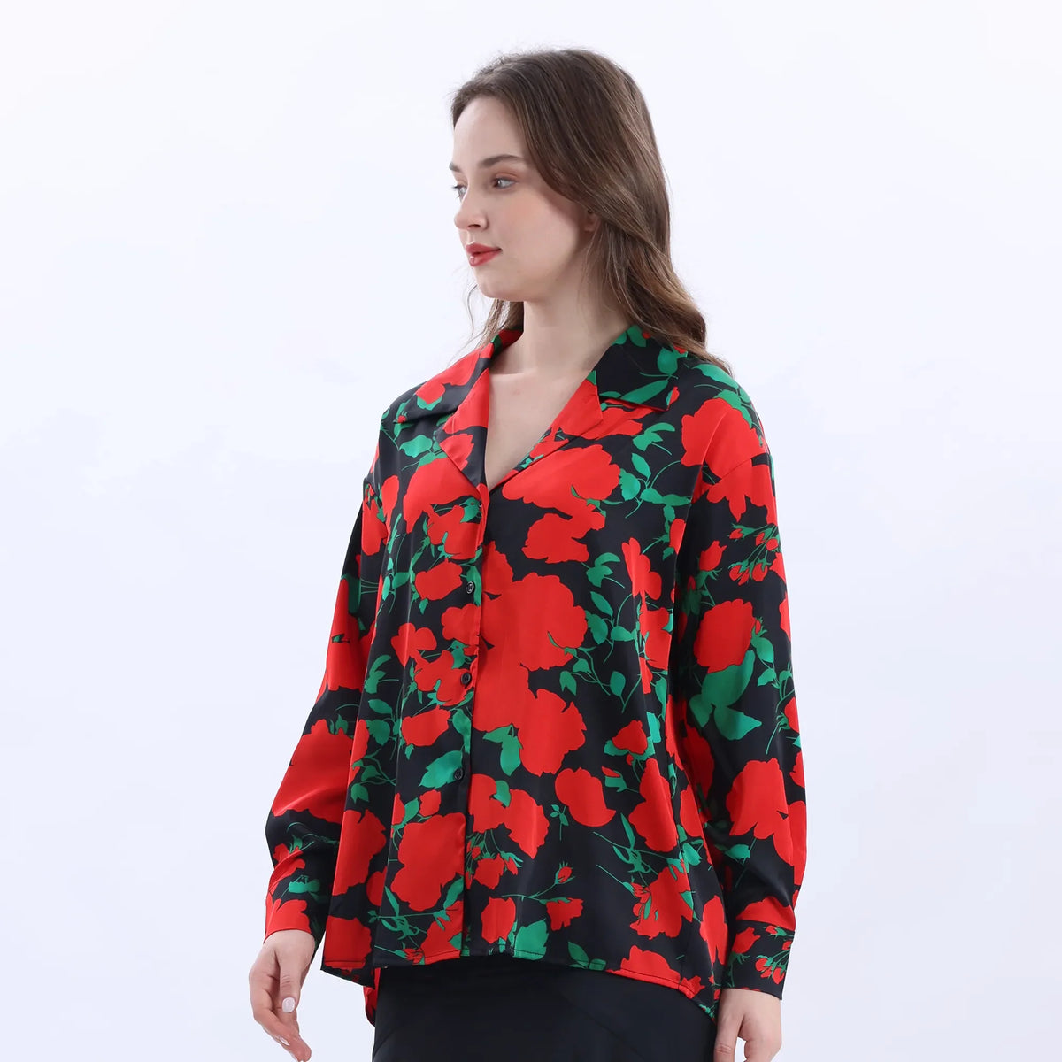 Floral Classic Shirt For Women