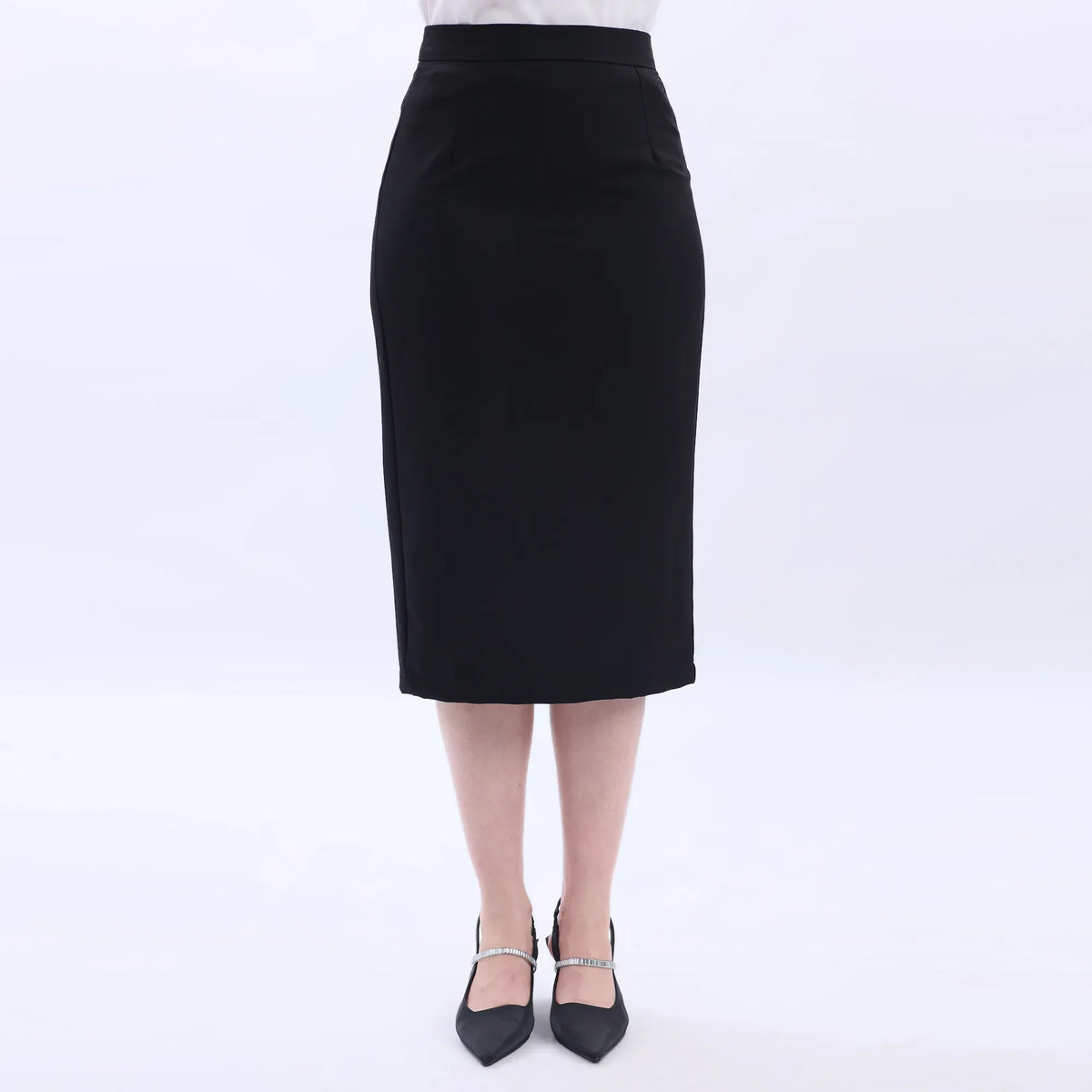 Wrap Classic Skirt For Women Black Image