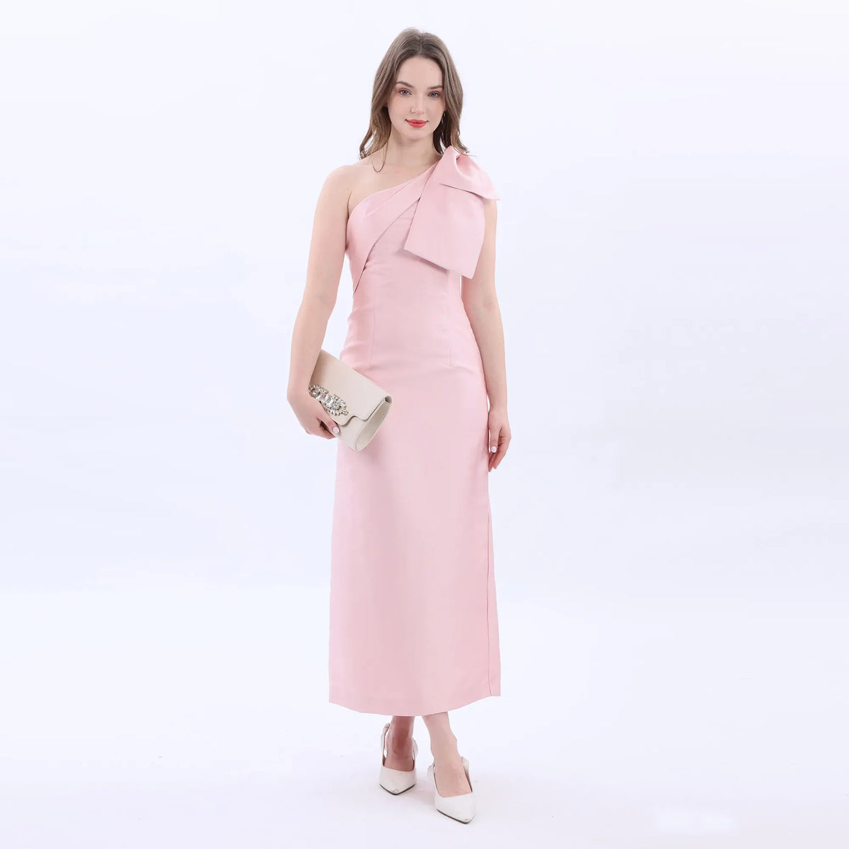 Pink Elegant Evening Dress For Women