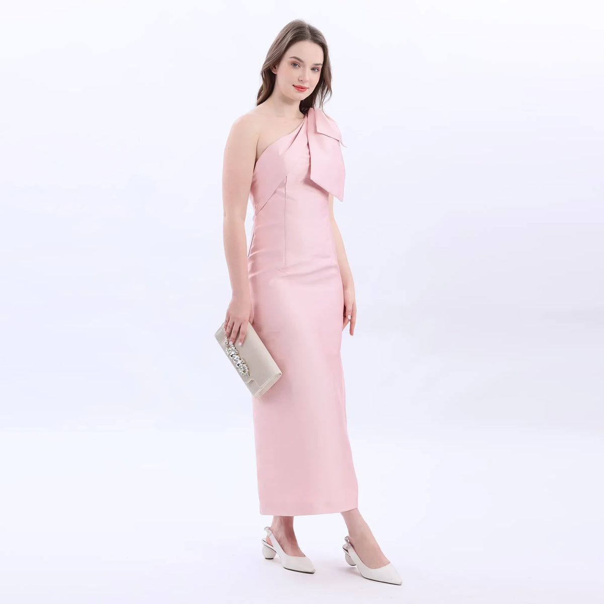 Pink Elegant Evening Dress For Women