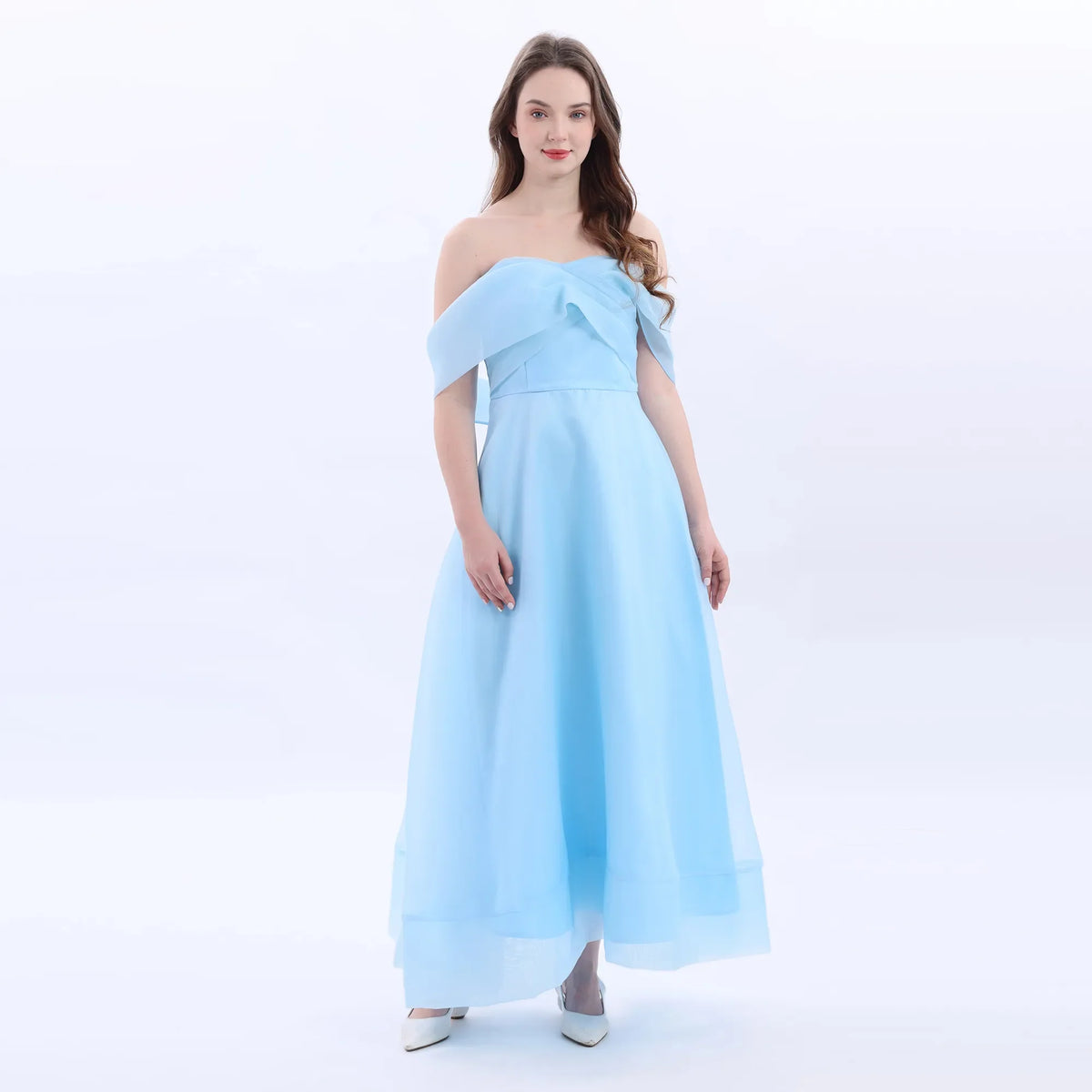 Sky Blue Evening Dress For Women