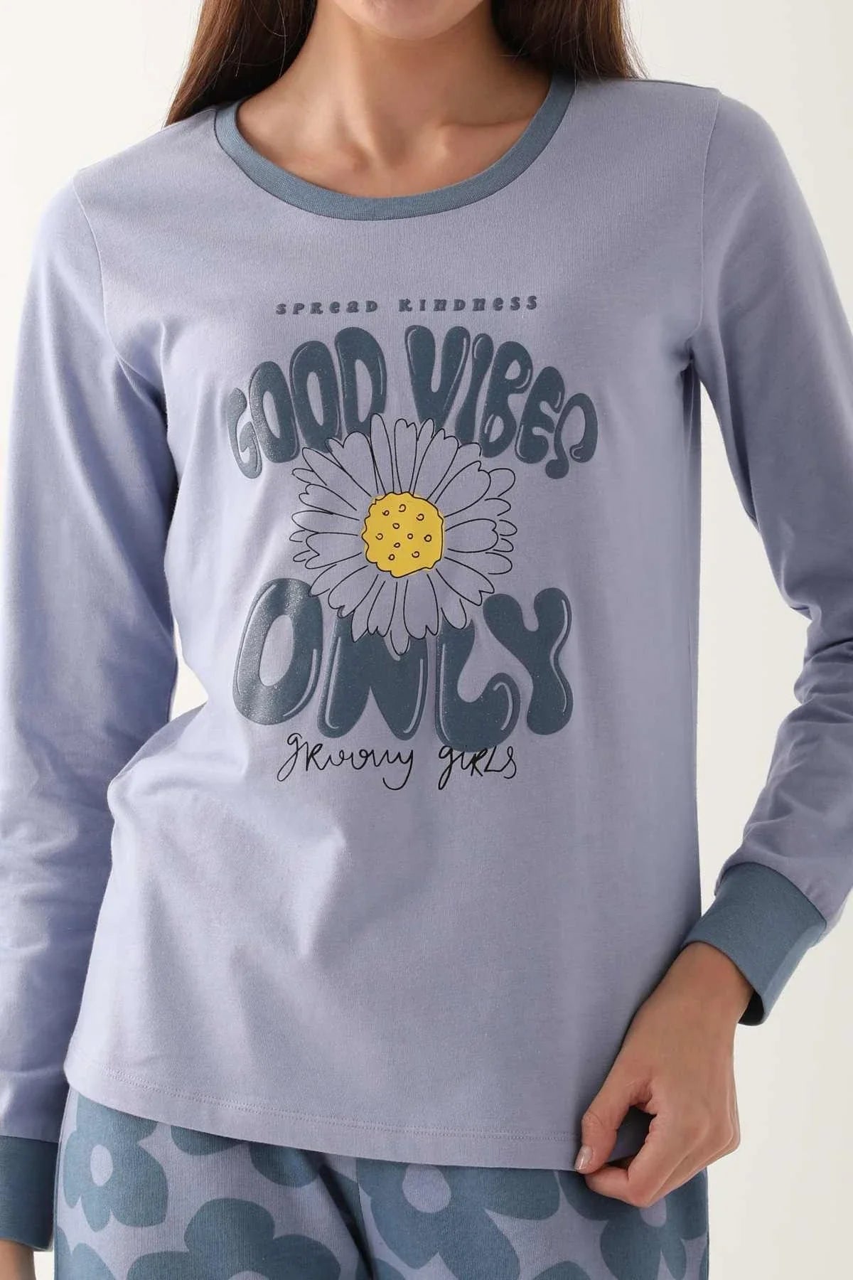 Good Vibes Pajama Set For Women