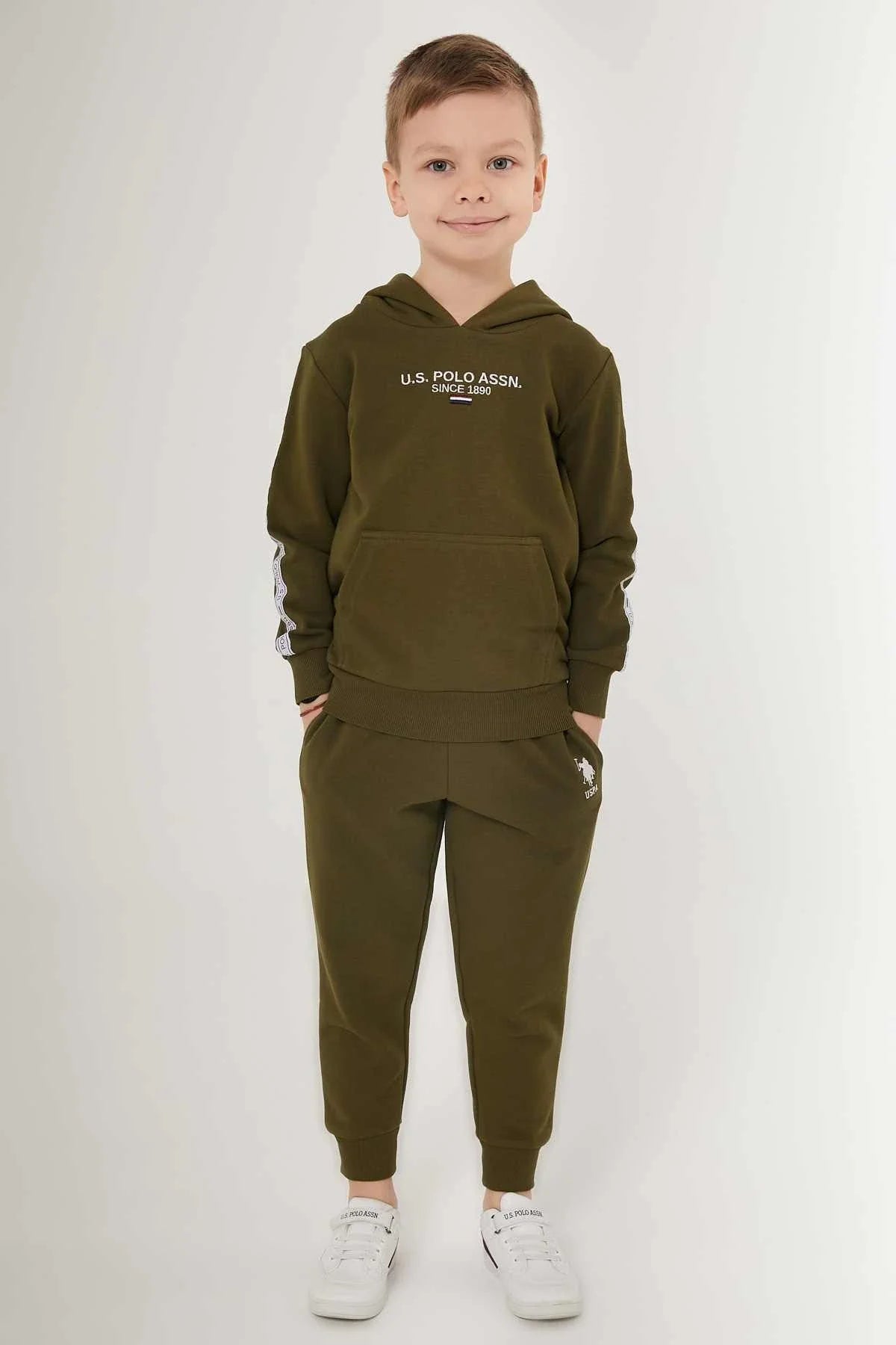 Olive Green Pajama Set For Boys