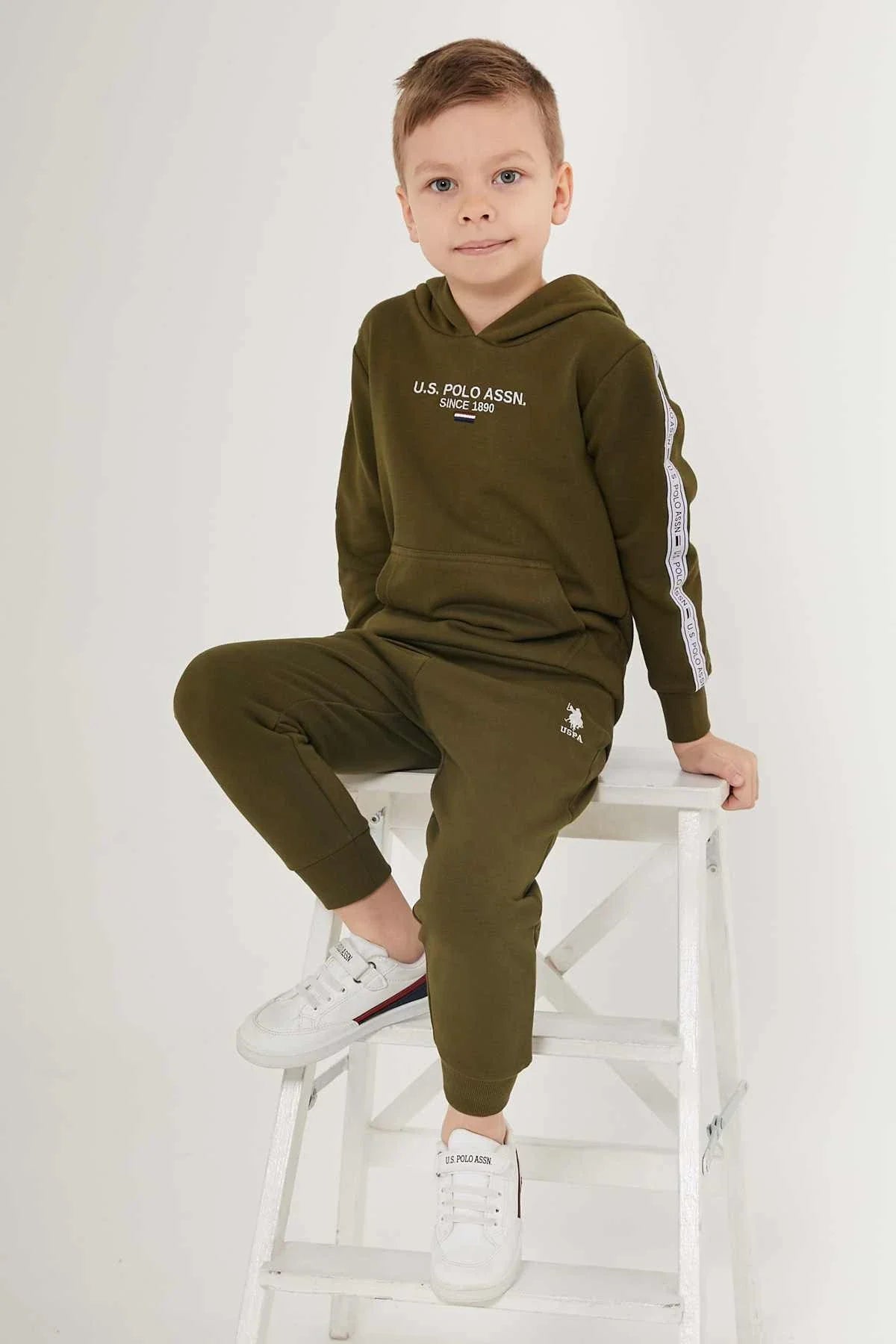 Olive Green Pajama Set For Boys