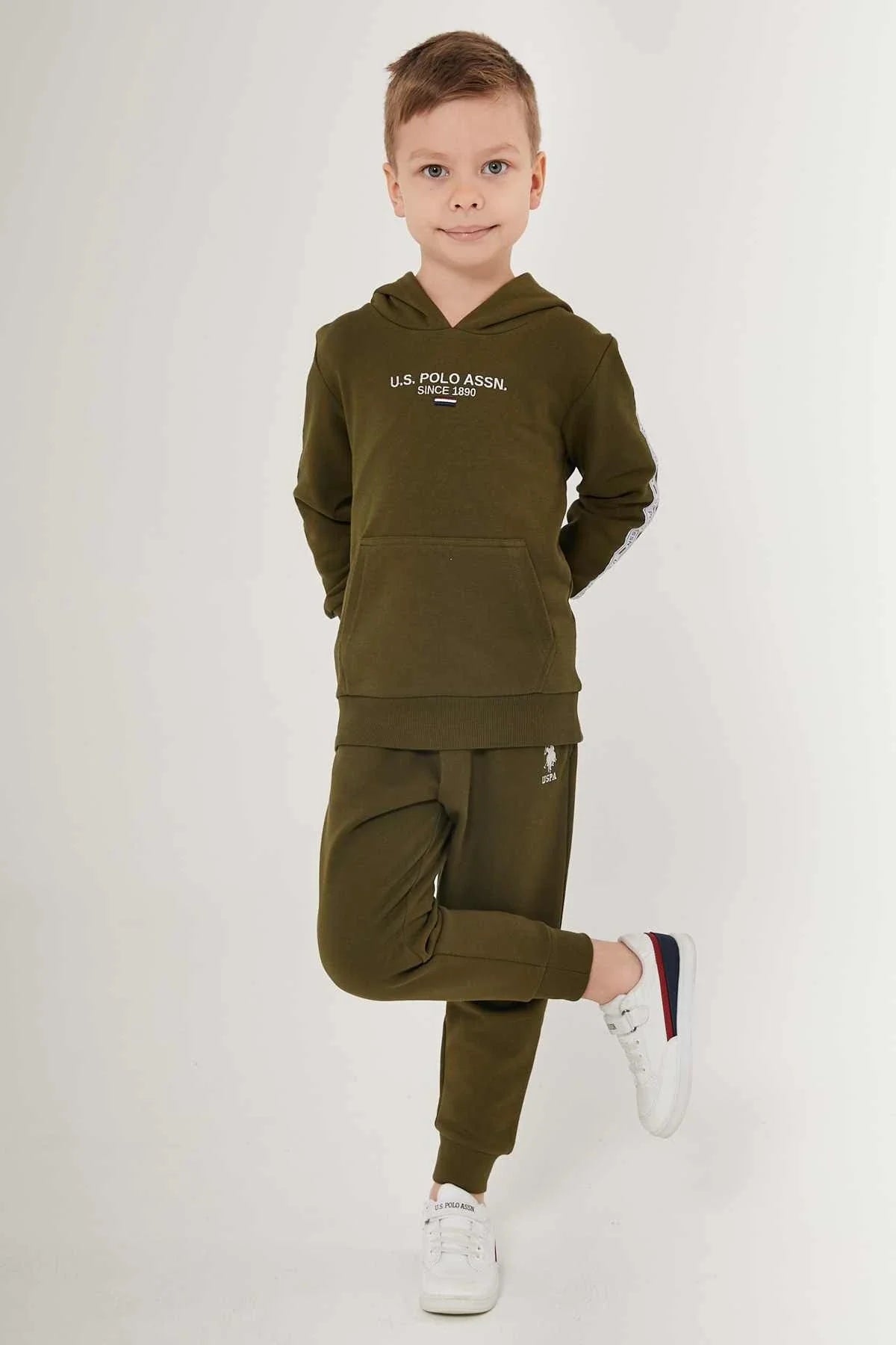 Olive Green Pajama Set For Boys