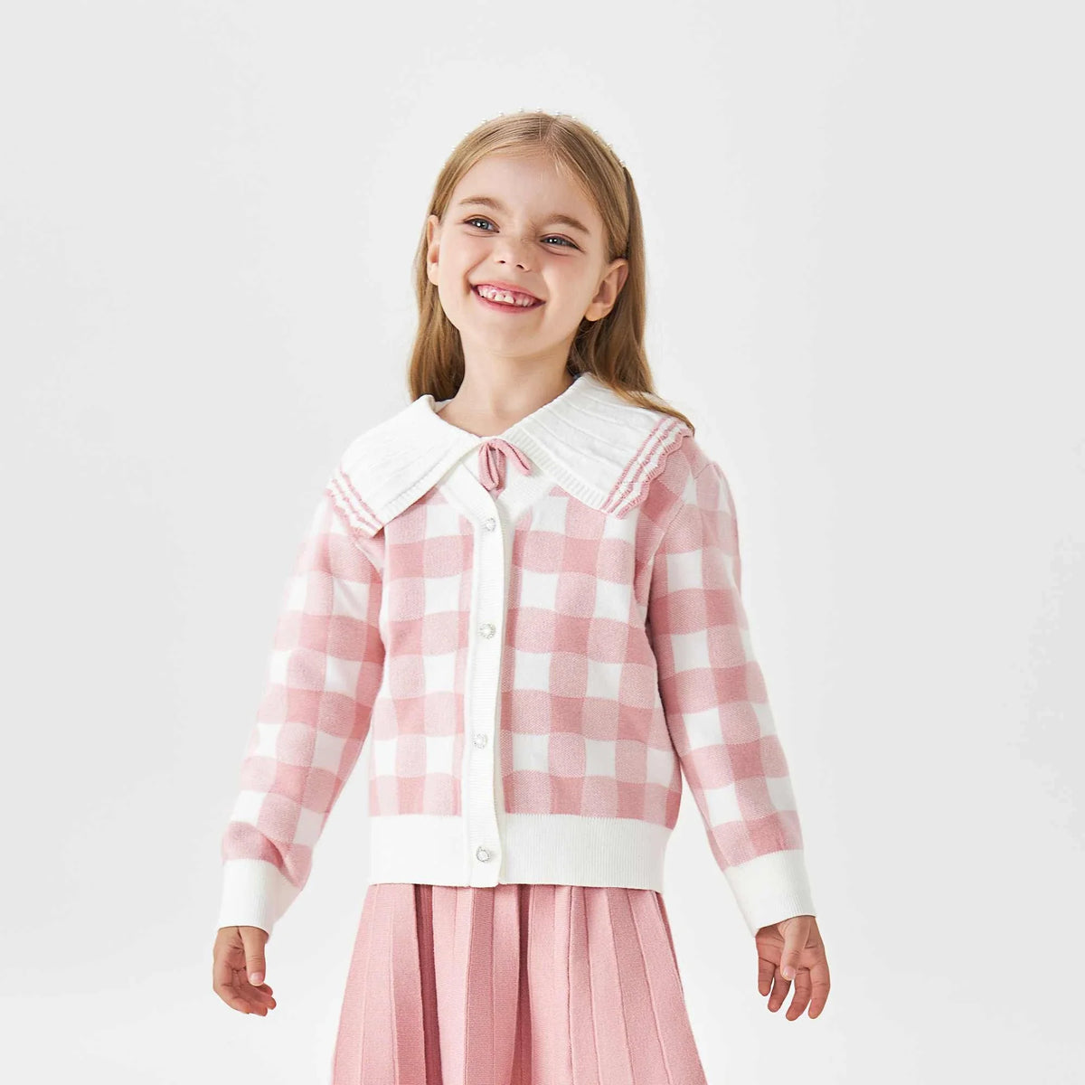 checked fashion jacket for girls image